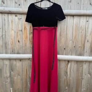 Vintage Velvet crop-top style formal dress